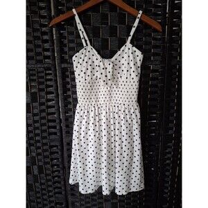Hollister Polka Dot Mini Dress Romper Womens Small Y2K Retro Spaghetti Strap